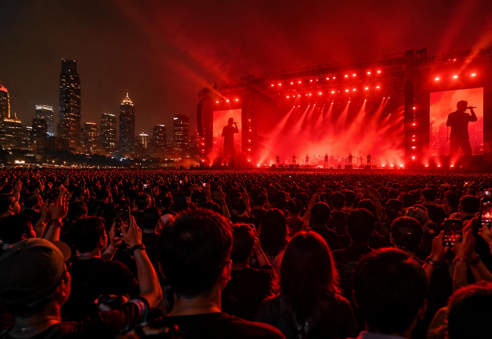 Live entertainment crowd
